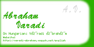 abraham varadi business card